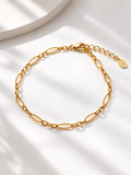 Gold twisted chain bracelet