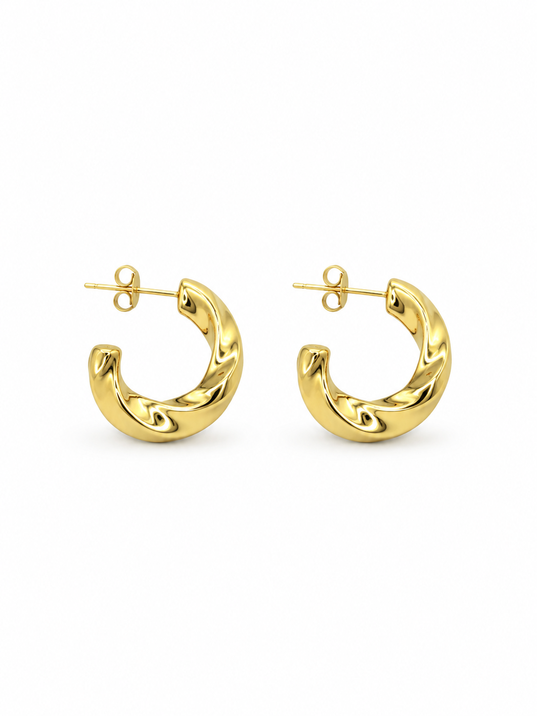 irregular vintage gold hoop earrings