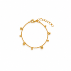 Minimalist gold bead chain bracelet