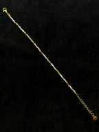 Minimalist metal bead bracelet with closely arranged beads