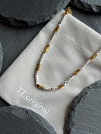 Minimalist silver metal bead bracelet