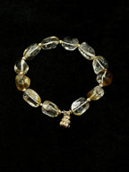 Natural citrine bracelet detail with visible inclusions and texture