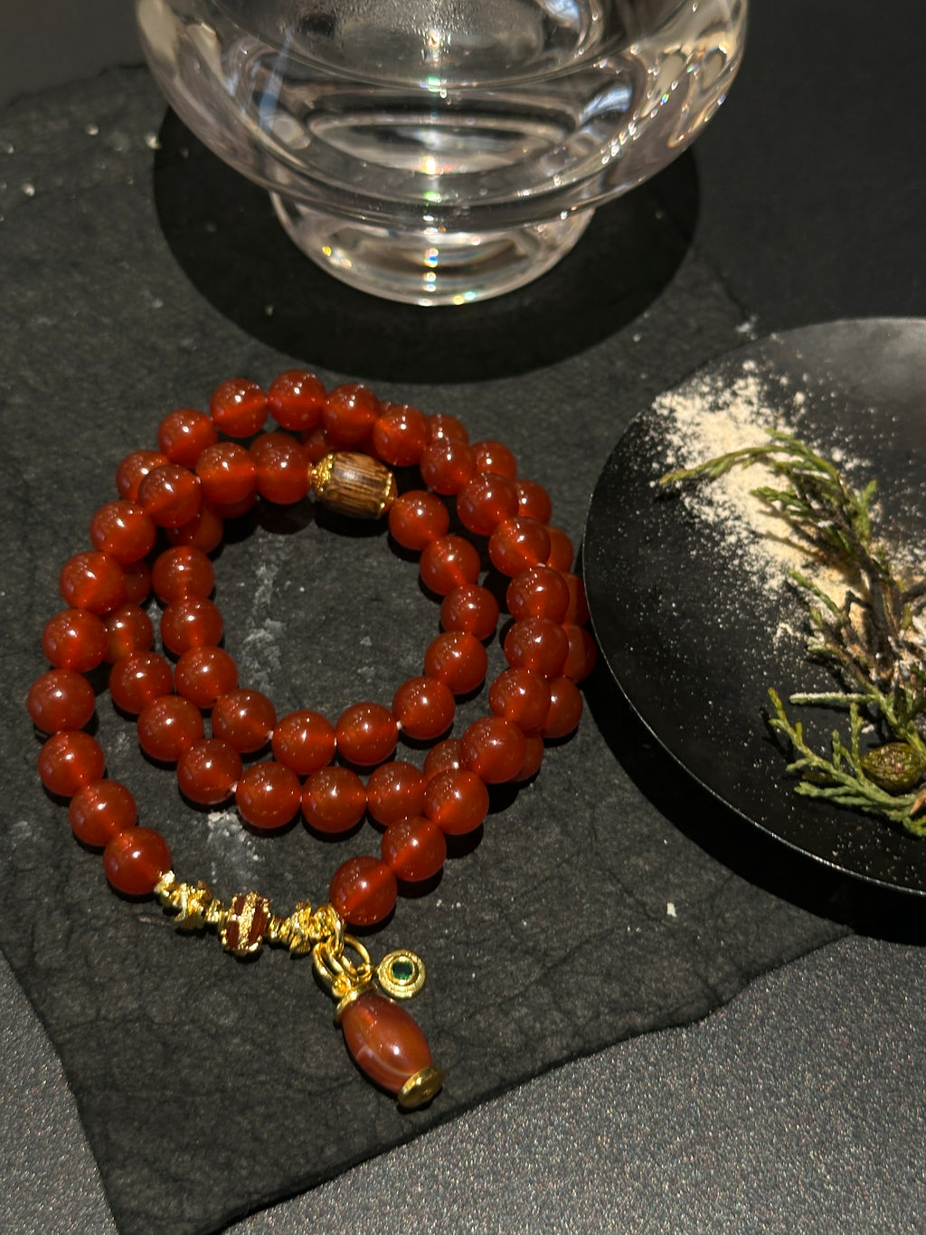 8mm natural red agate beads with organic color variations