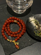 8mm natural red agate beads with organic color variations