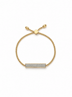 Pavé crystal gold bracelet with adjustable clasp