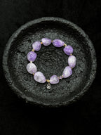 Natural purple amethyst bead bracelet