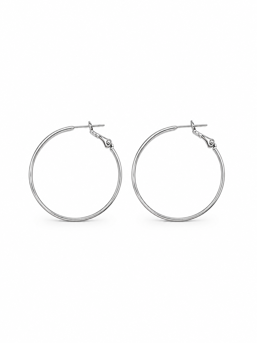 silver 5cm  lightweight oversized hoop earrings