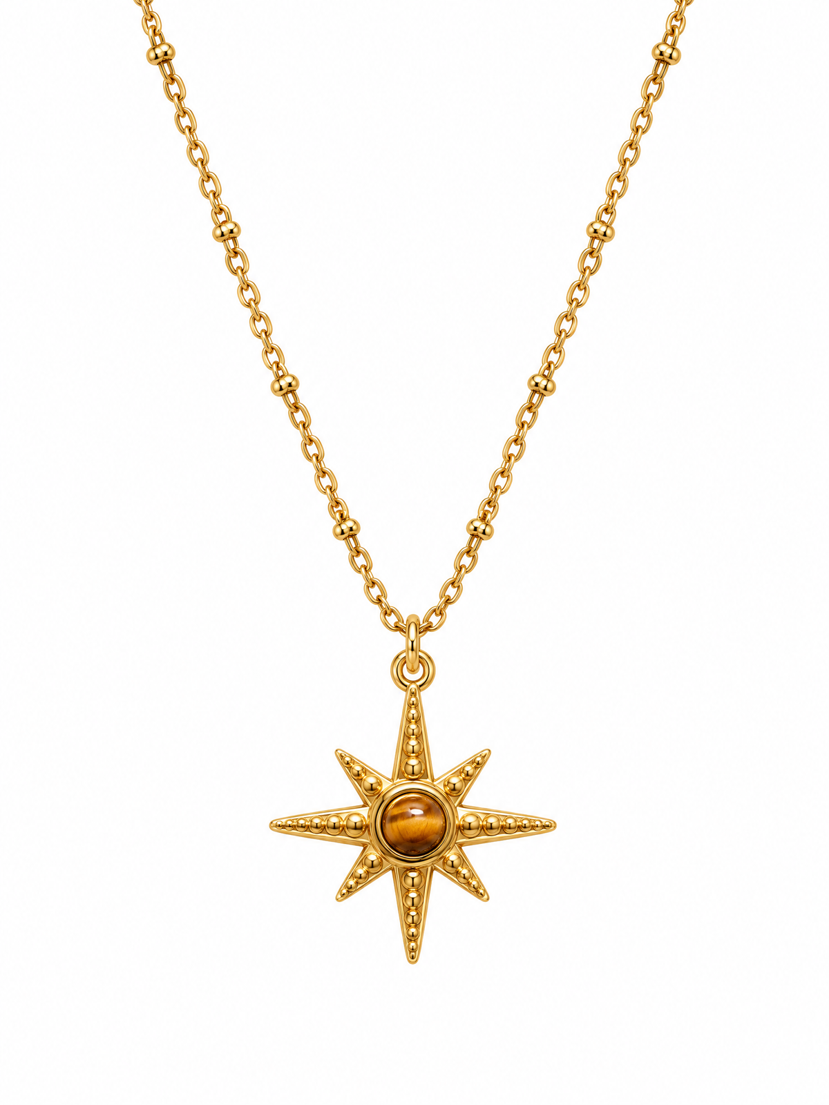 Tiger's eye sunburst pendant 